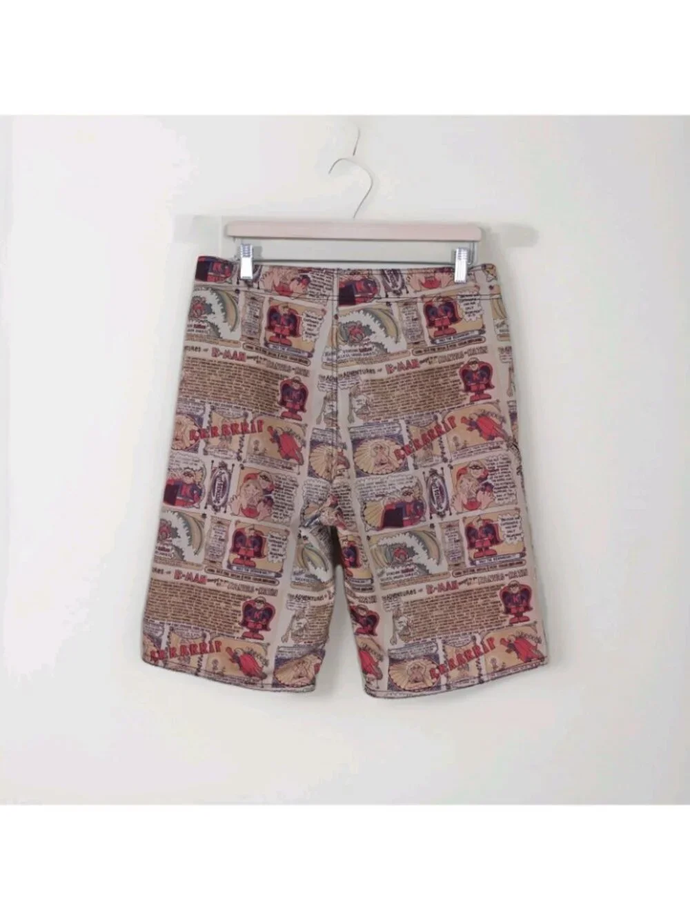 Kanvas By Katin Surf Shorts Mens 34 Multi Comics AOP Pockets Summer Beach Edgy